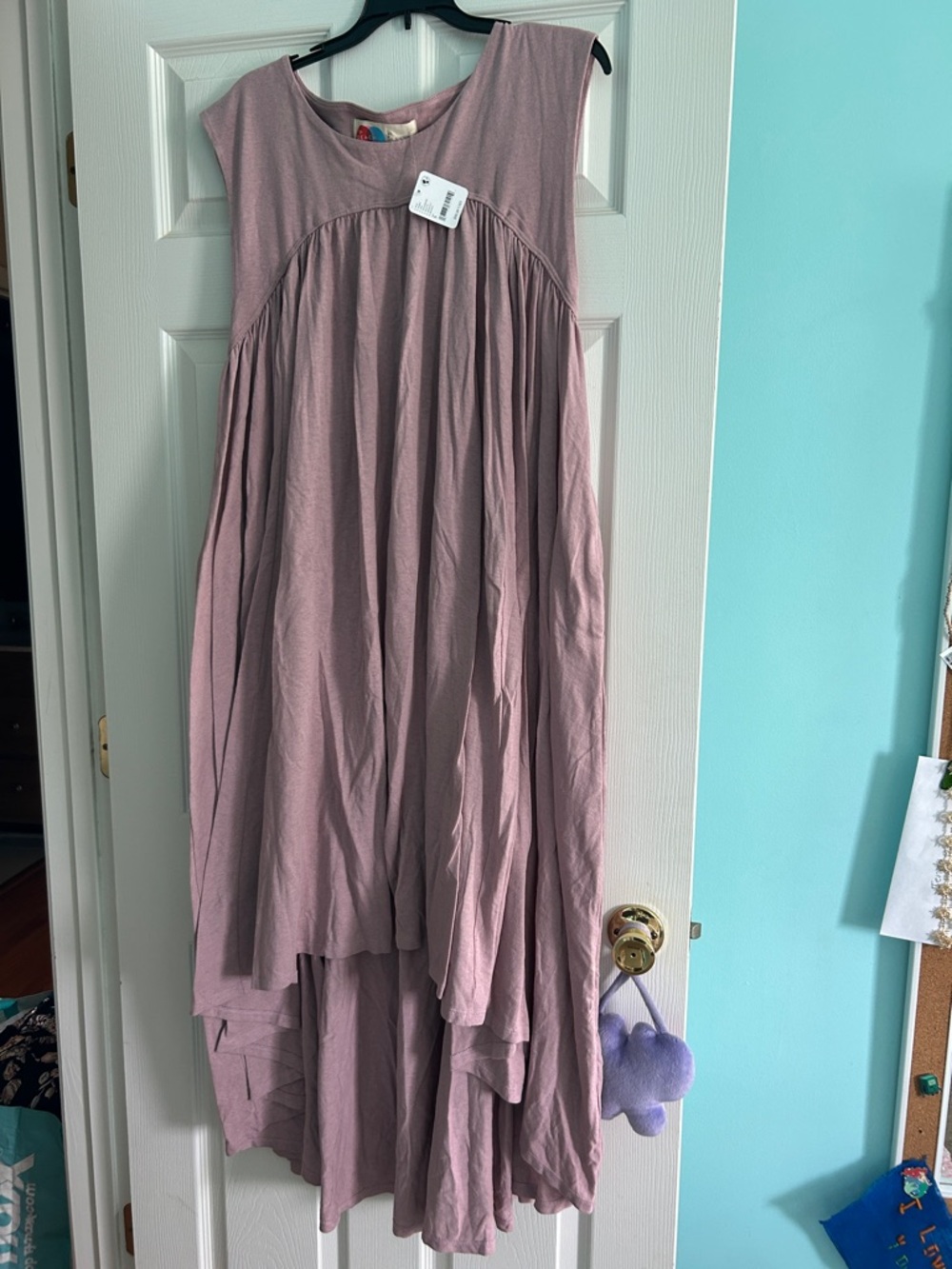 Mauve Sleeveless High-Low Maxi Dress